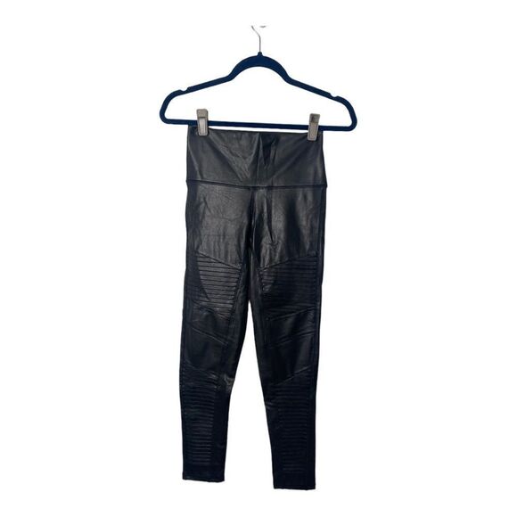 7 for all Mankind SZ XS black leather leggings - Picture 1 of 3